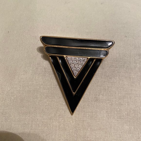 Vintage Triangle Art Deco Inspired Pin - Picture 2 of 8